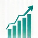 Growth chart with an arrow icon